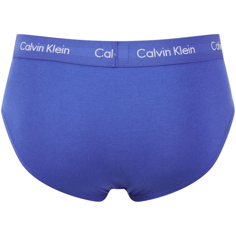 Calvin Klein Men's 3 Pack Hip Briefs - Black/Blue