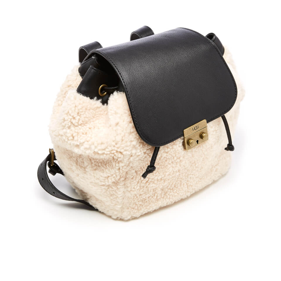 UGG Women's Vivienne Sheepskin Backpack - Black and Natural