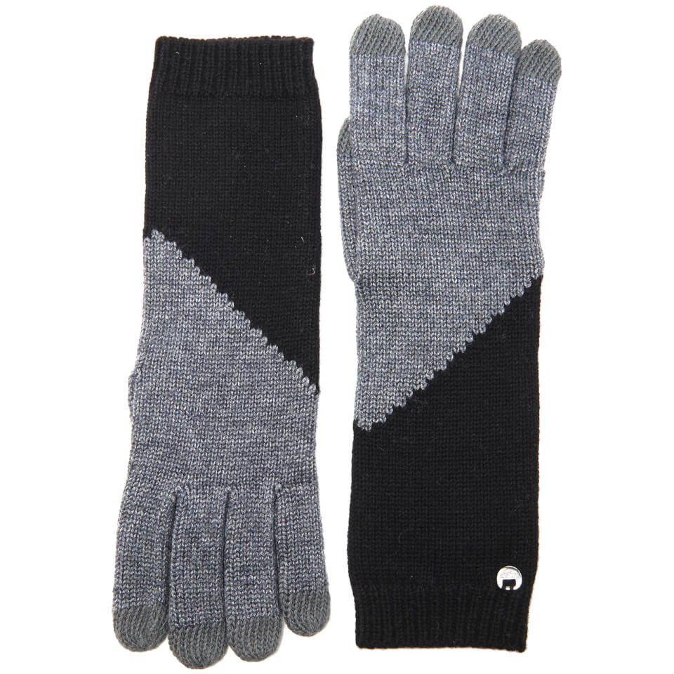 UGG Women's Fine Gauge Colourblock Beanie & Smart Glove Set - Black Mix