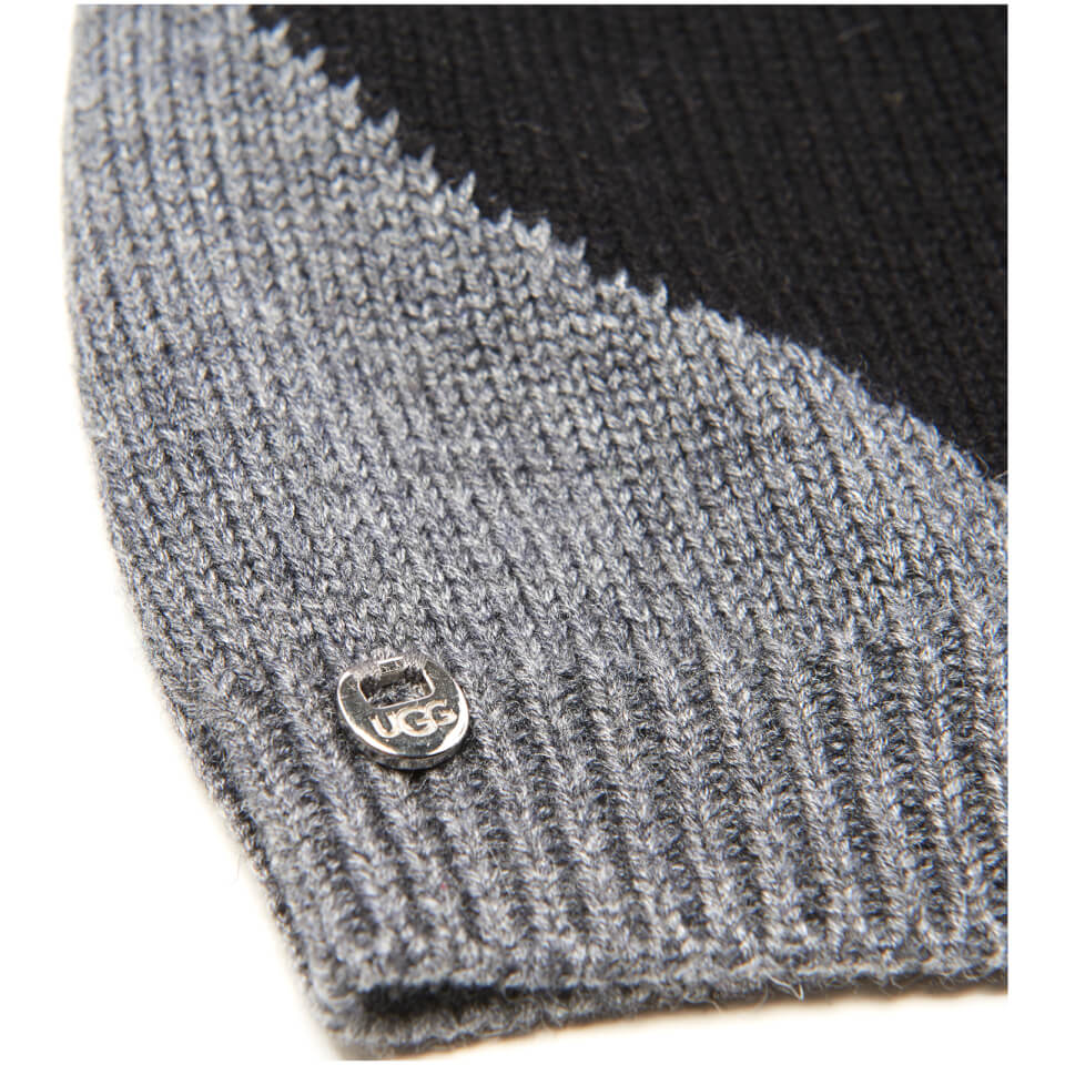 UGG Women's Fine Gauge Colourblock Beanie & Smart Glove Set - Black Mix
