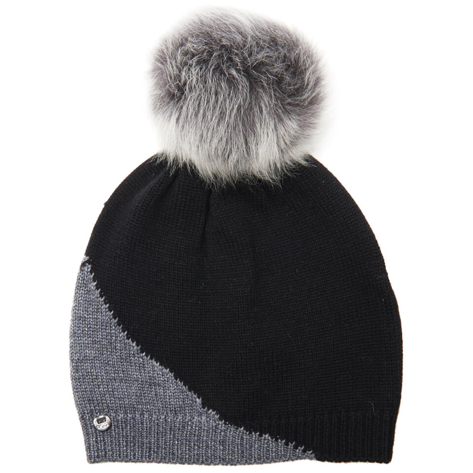 UGG Women's Fine Gauge Colourblock Beanie & Smart Glove Set - Black Mix