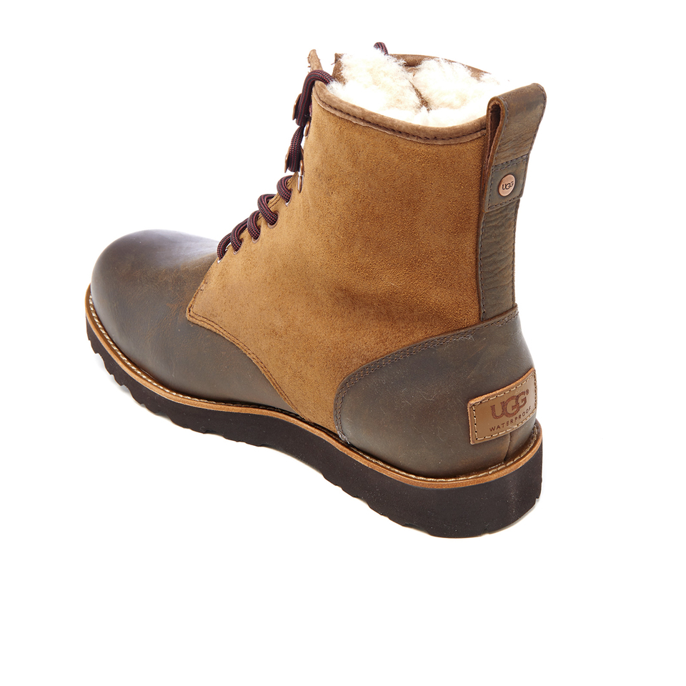 UGG Men s Hannen TL Waterproof Leather Lace Up Boots Dark Chestnut Allsole