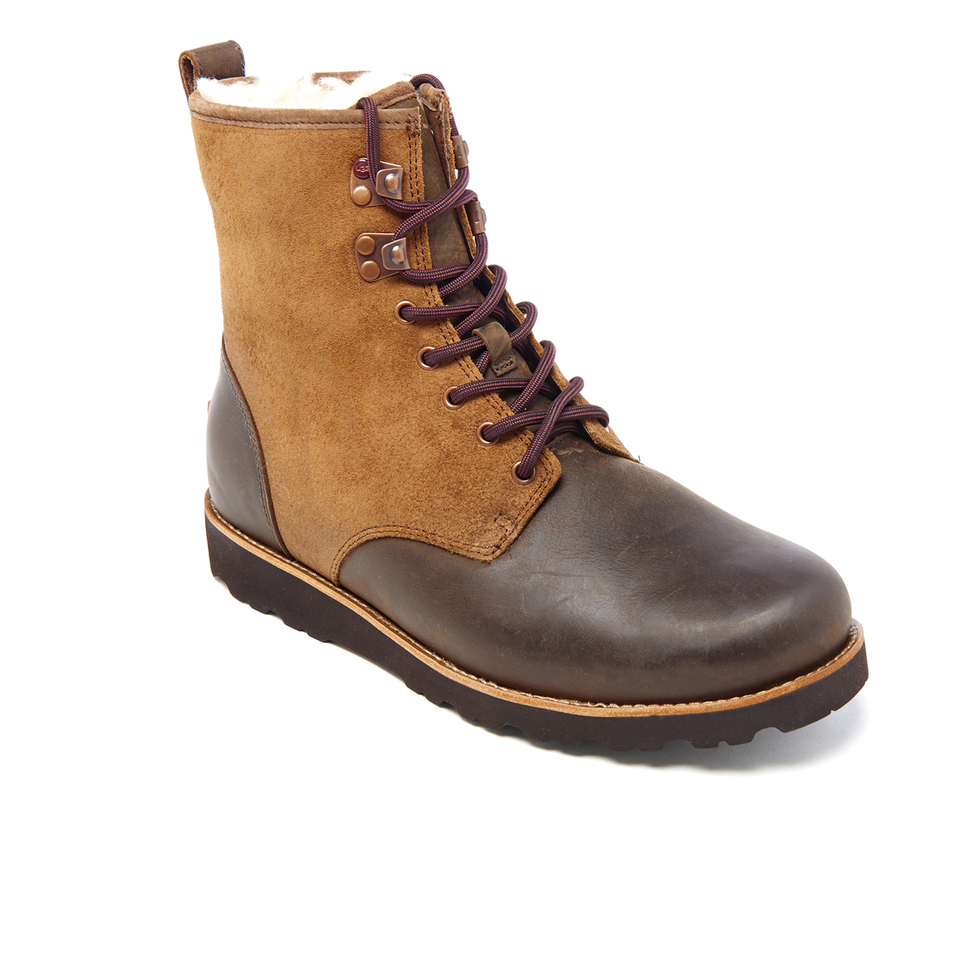 UGG Men s Hannen TL Waterproof Leather Lace Up Boots Dark Chestnut