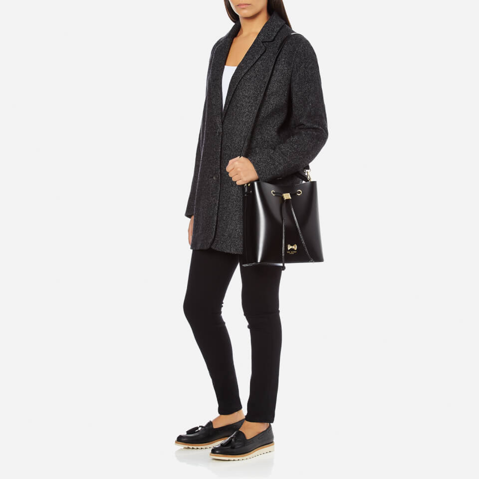 Ted Baker Women's Adea Micro Bow Top Handle Bucket Bag - Black