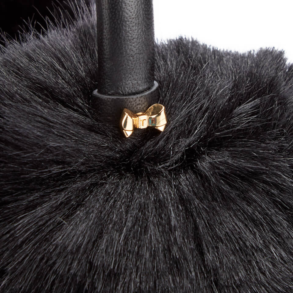 Ted Baker Women's Alvie Mini Bow Faux Fur Earmuffs - Black