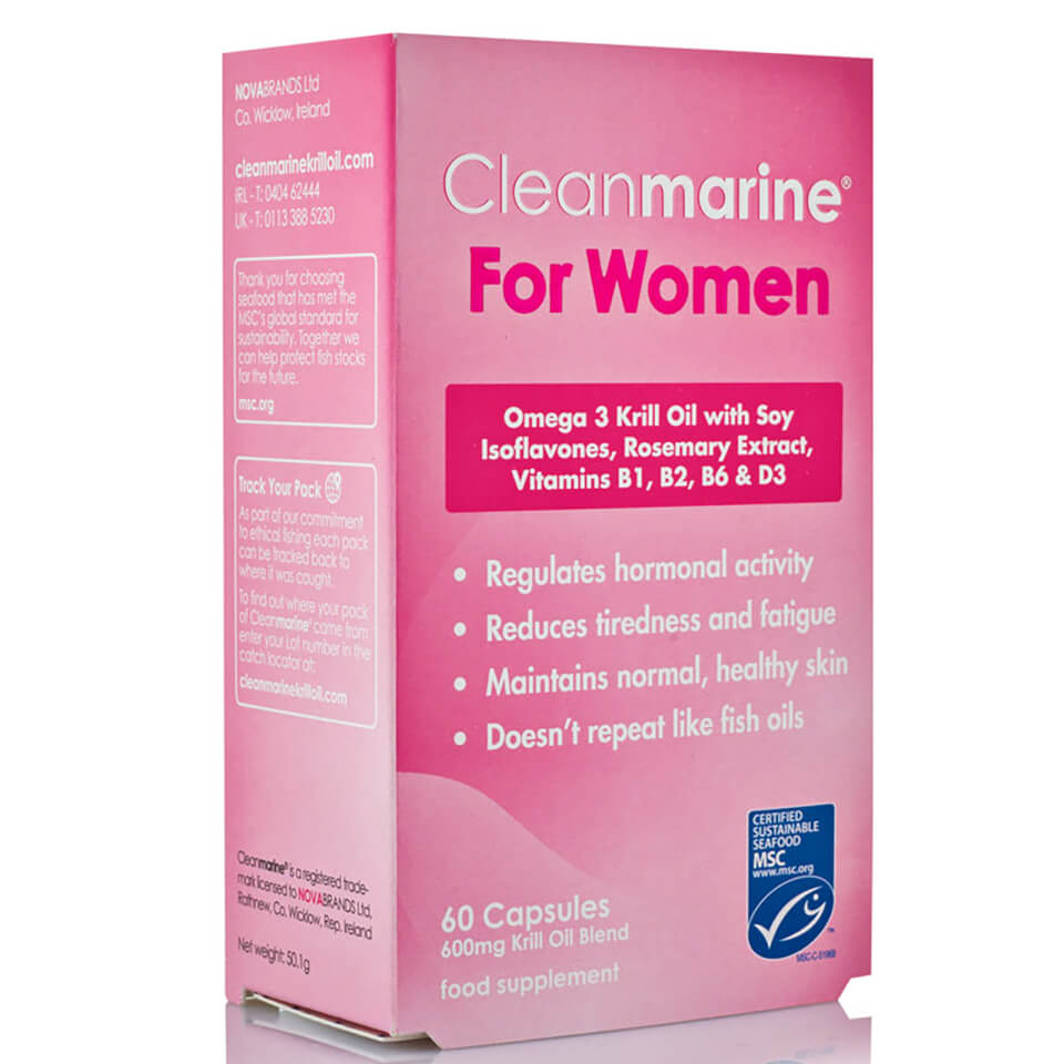 Cleanmarine Krill Oil for Women - 60 Gel Capsules (600mg)