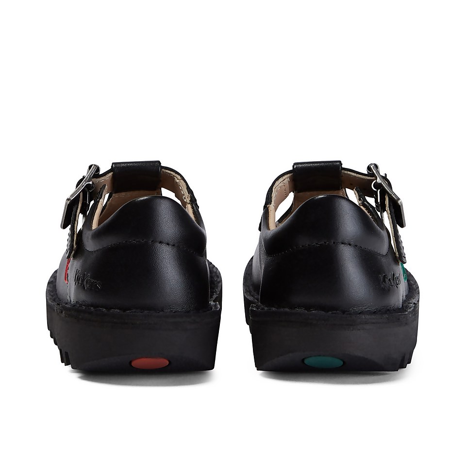 Infant Girls Kick T Bar Leather Black