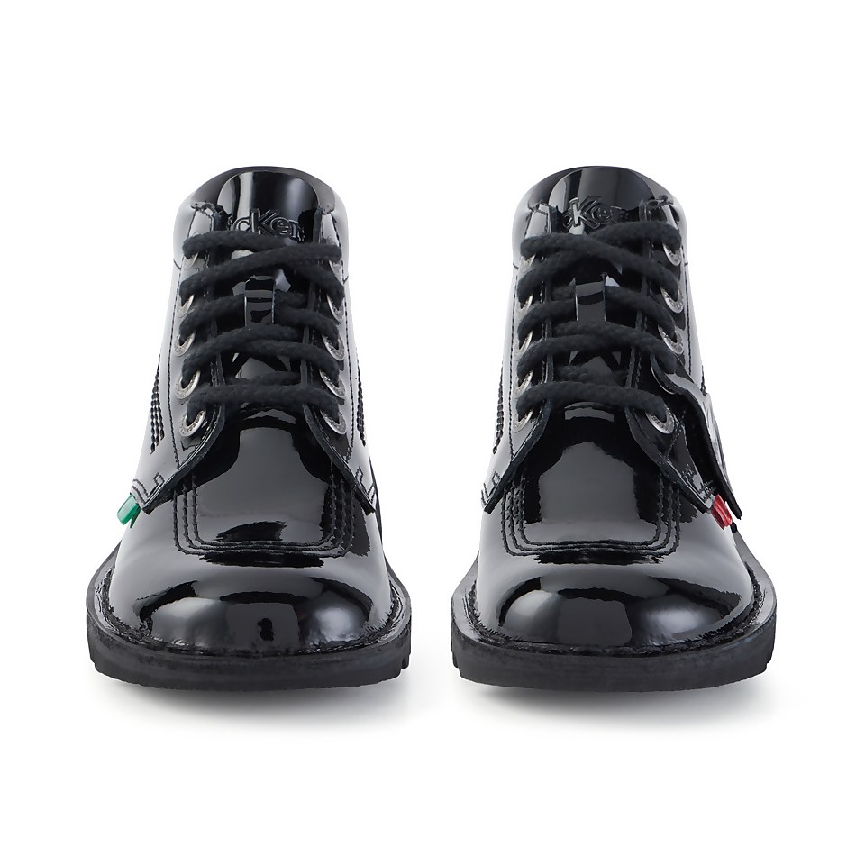 Youth Unisex Kick Hi Patent Leather Black