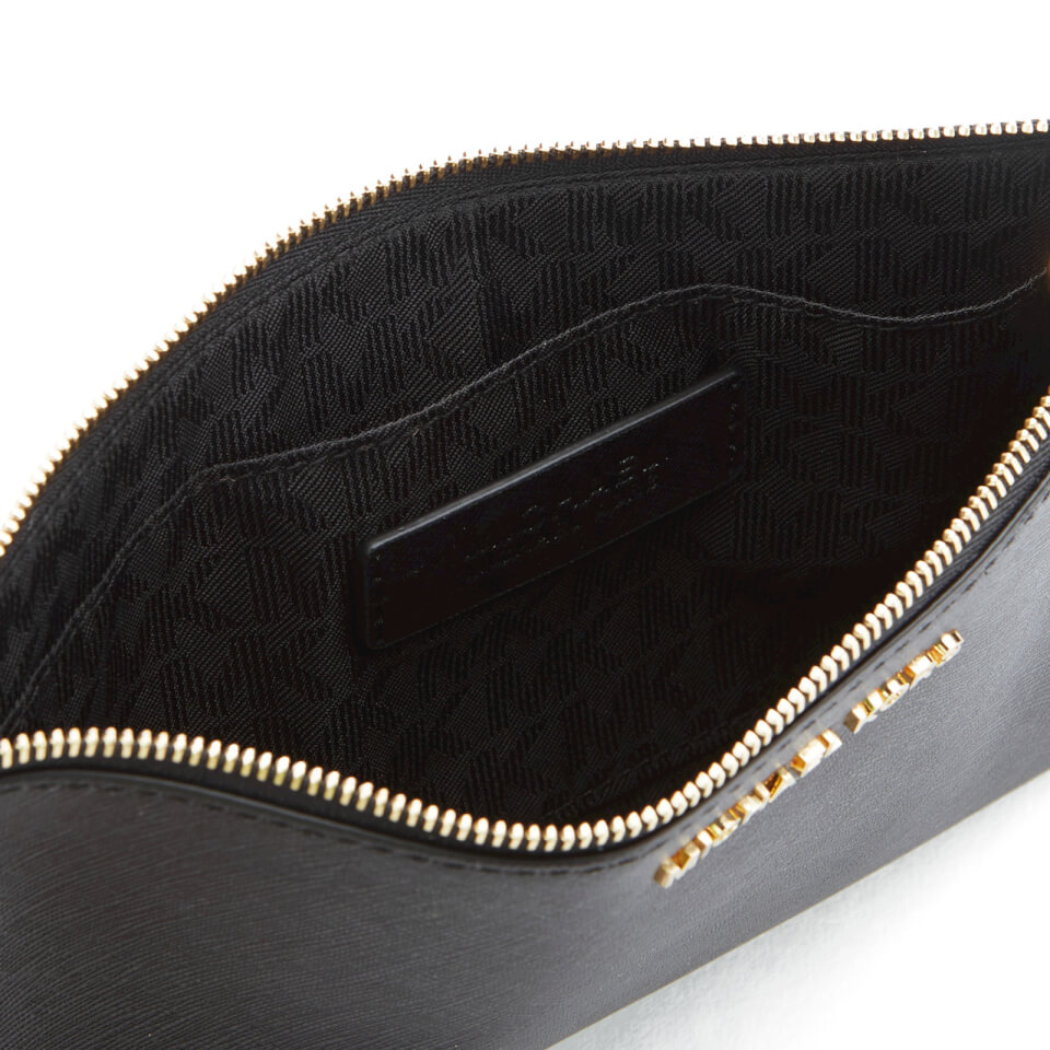 MICHAEL MICHAEL KORS Women s Jet Set Travel Large Zip Clutch Bag Black