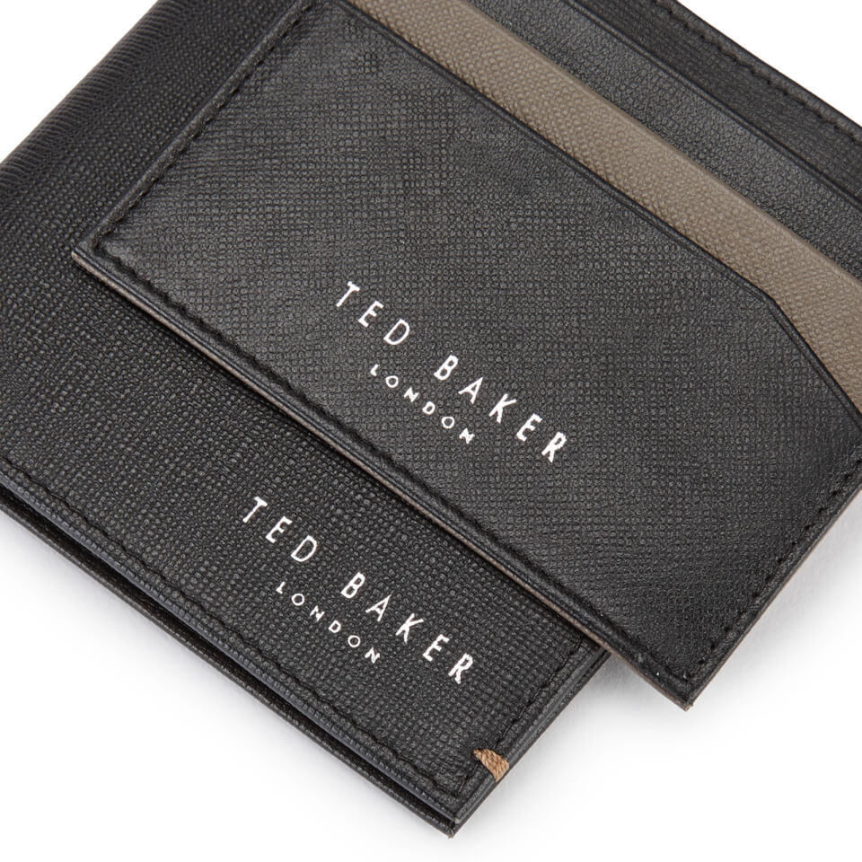Ted Baker Men's Frank Leather Wallet and Card Holder Set - Black
