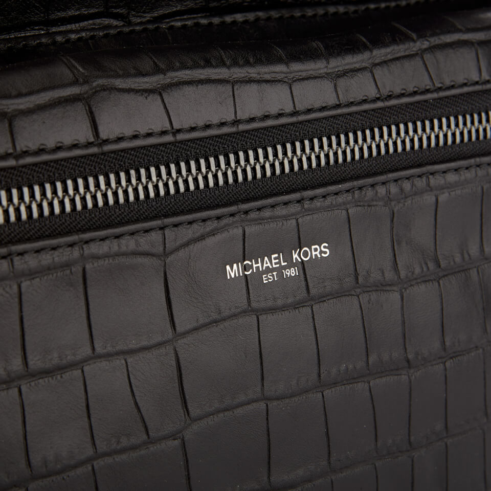 Michael Kors Men's Bryant Embossed Croc Backpack - Black