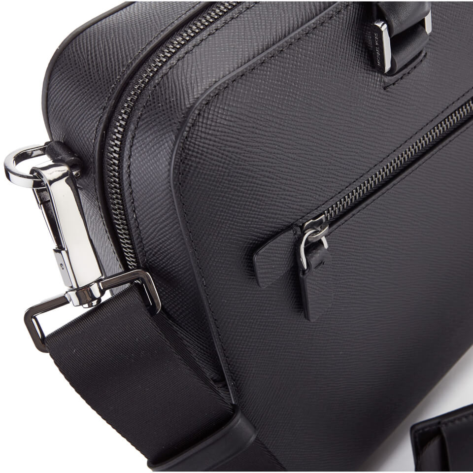 Michael Kors Men's Harrison Medium Front Zip Briefcase - Black