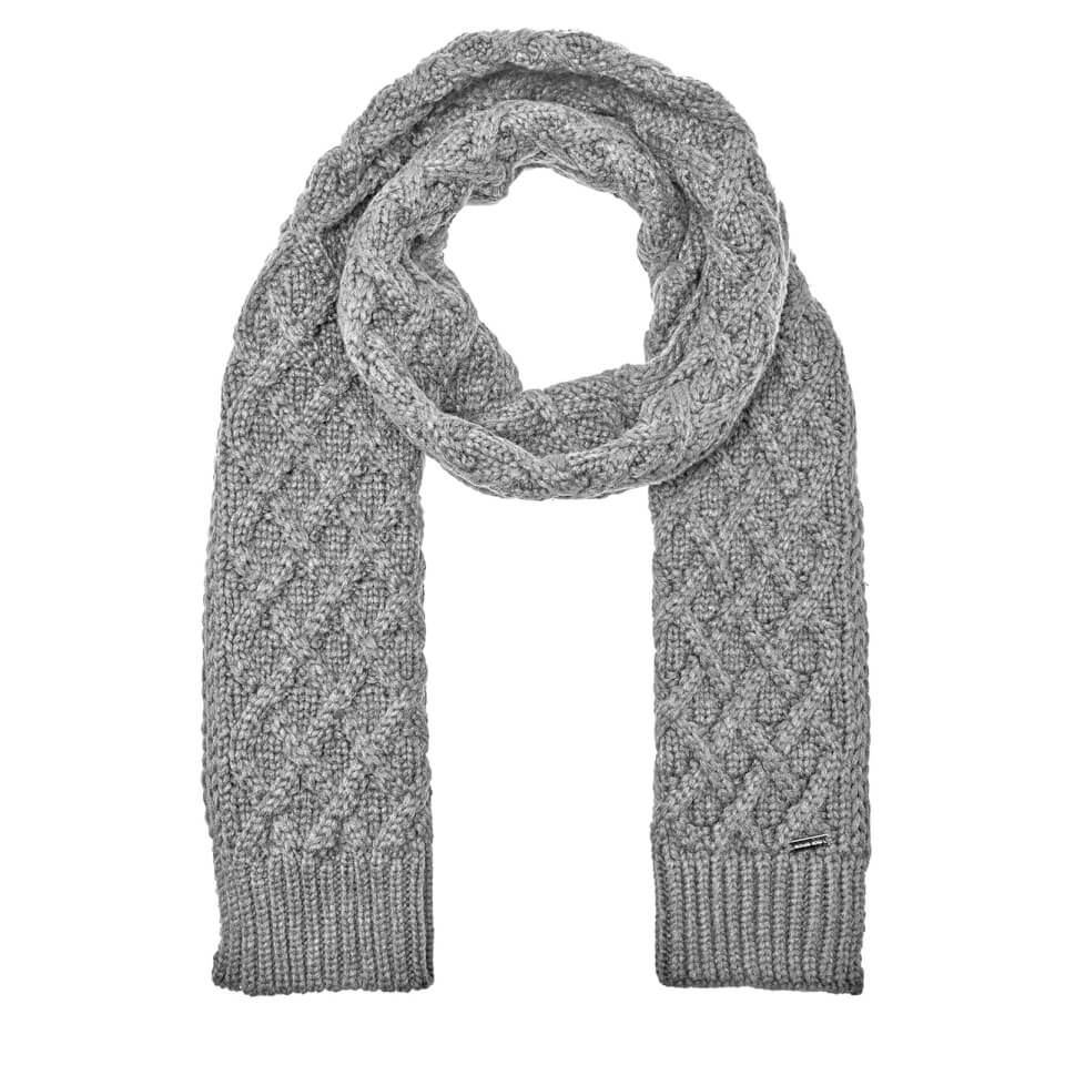 Michael Kors Men's Cable Knit Scarf - Heather Grey