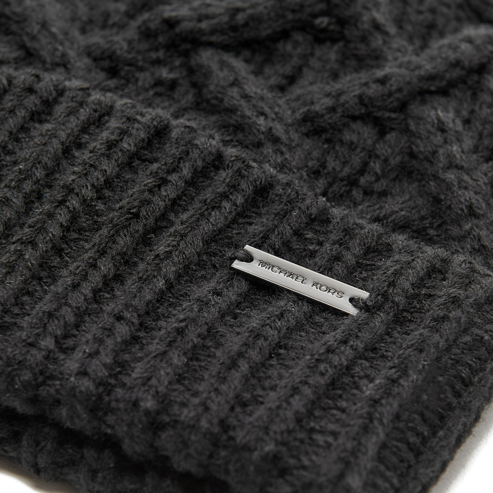 Michael Kors Men's Cable Knit Hat - Black
