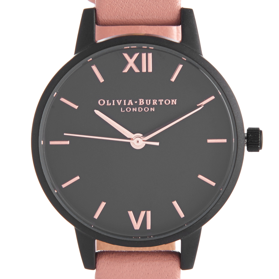 Olivia Burton Women's After Dark Midi Watch - Black/Dusty Pink