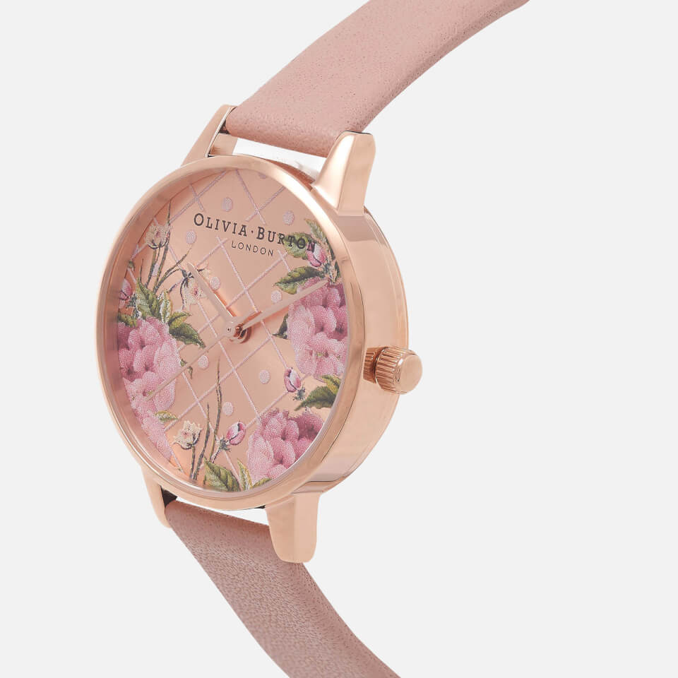 Olivia Burton Women's Dot Design Midi Watch - Dusty Pink/Rose Gold