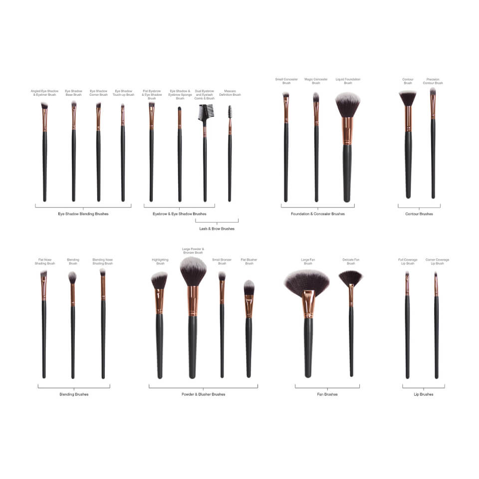 Rio 24 Piece Professional Cosmetic Make Up Brush Set