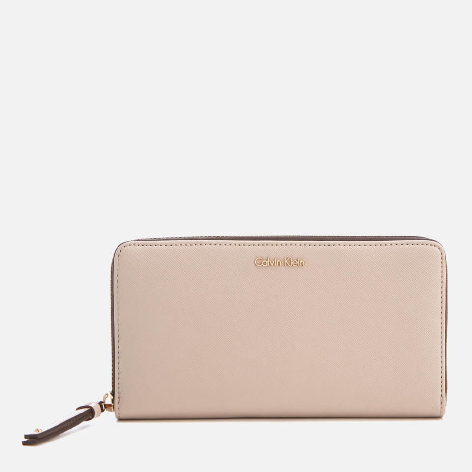 Calvin Klein Women's M4Rissa Large Zip Around Purse - Mushroom
