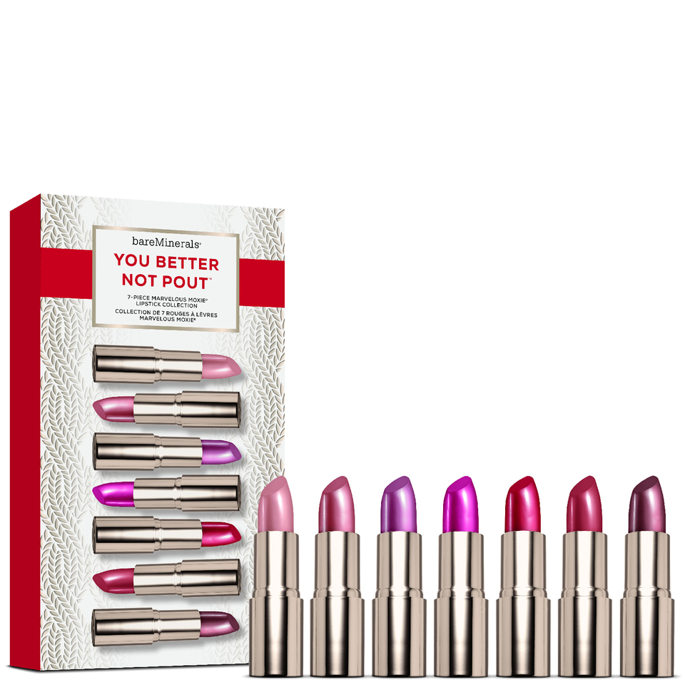 bareMinerals You Better Not Pout™ 7 Mini Moxie Lipstick Collection