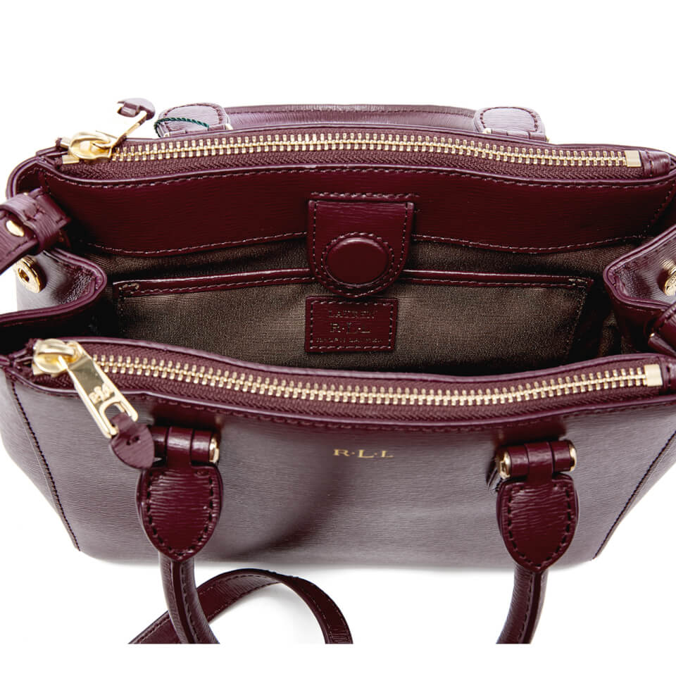 Lauren Ralph Lauren Women's Newbury Mini Double Zip Satchel Bag - Claret