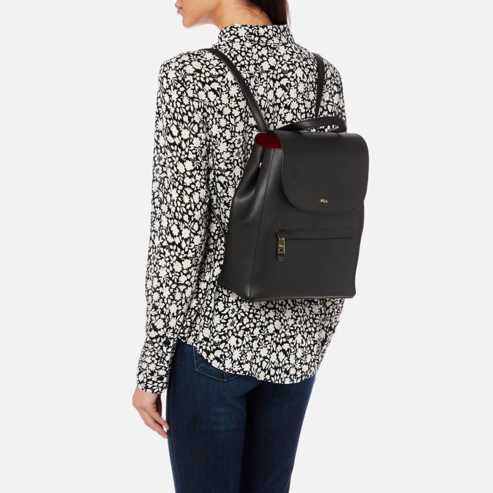 Lauren Ralph Lauren Women's Dryden Ellen Backpack - Black/Crimson