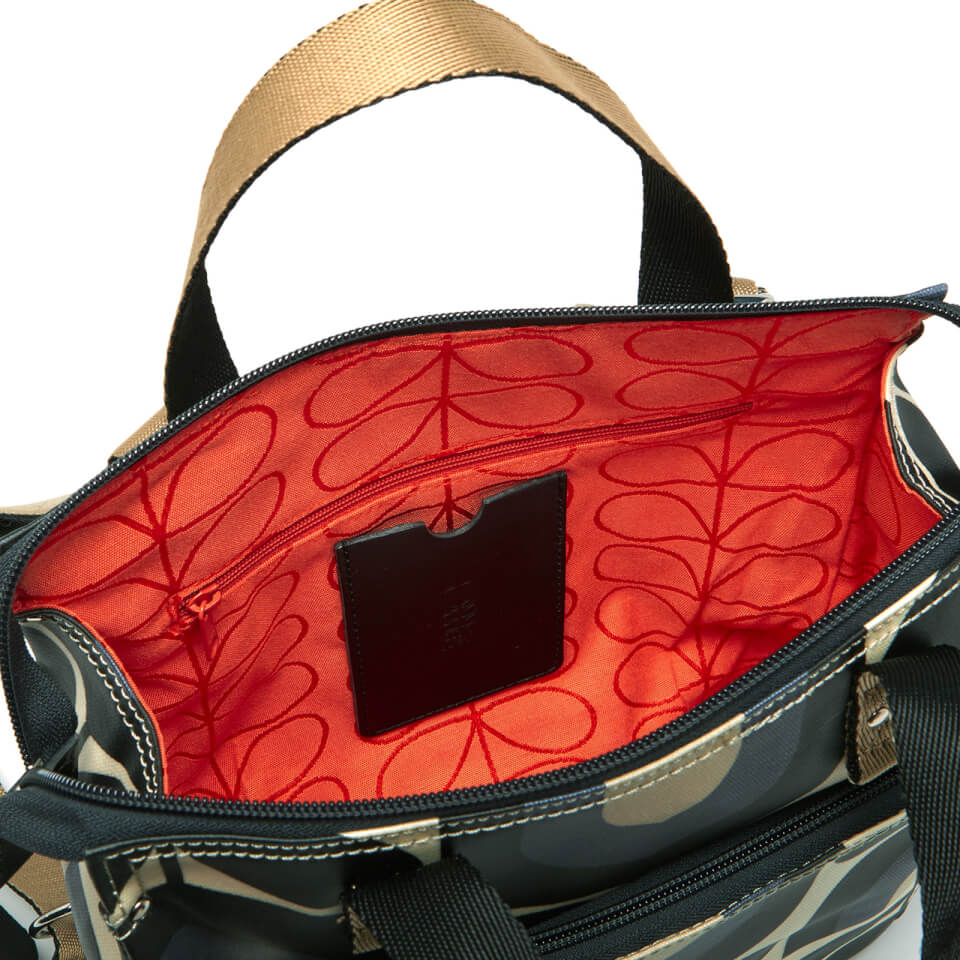 Orla Kiely Women's Matt Laminated Stripe Tulip Print Small Backpack - Dusk