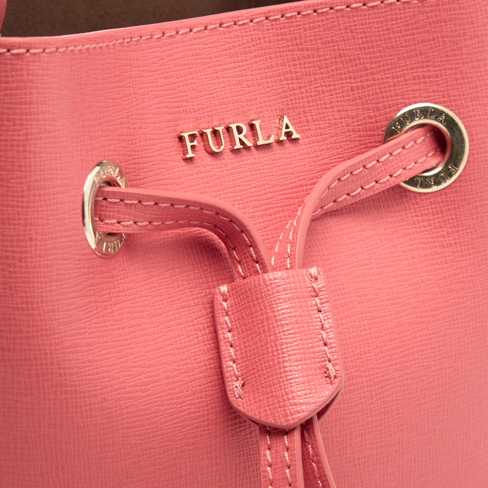 Furla Women's Stacy Mini Drawstring Bucket Bag - Corallo