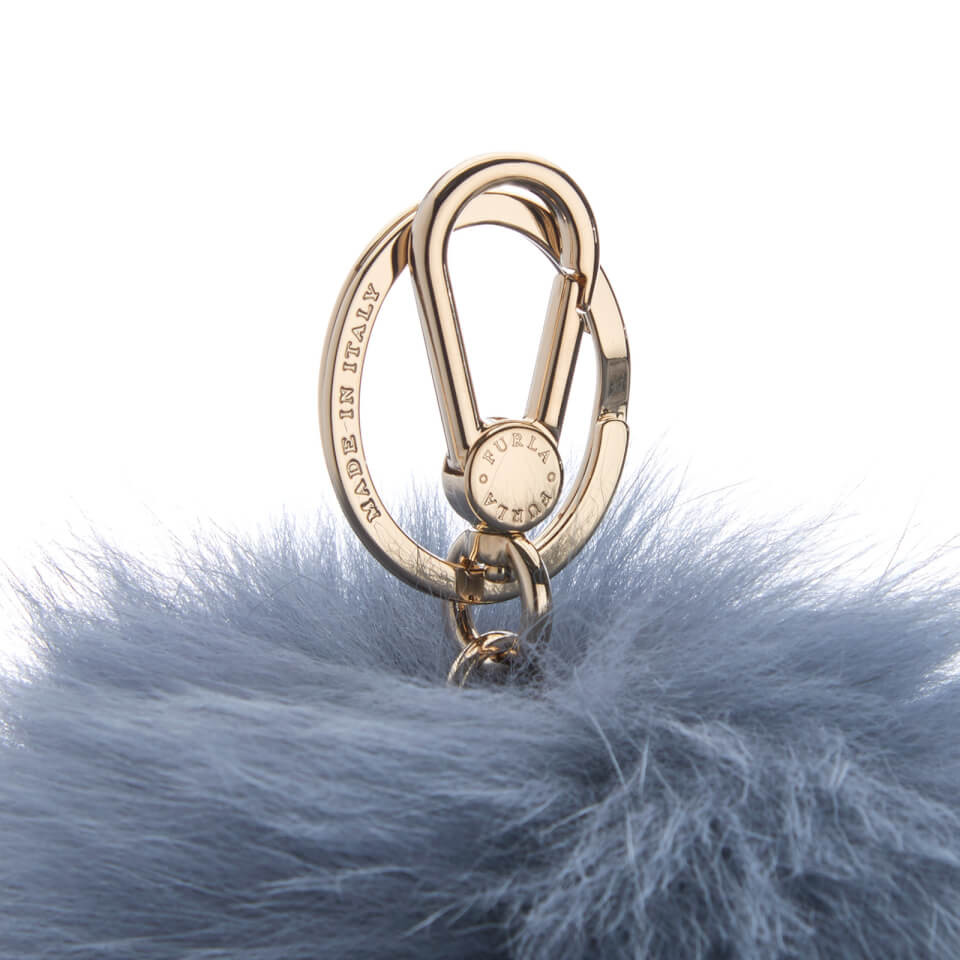 Furla Women's Bubble Fur Pom Pom Keyring - Dolomia