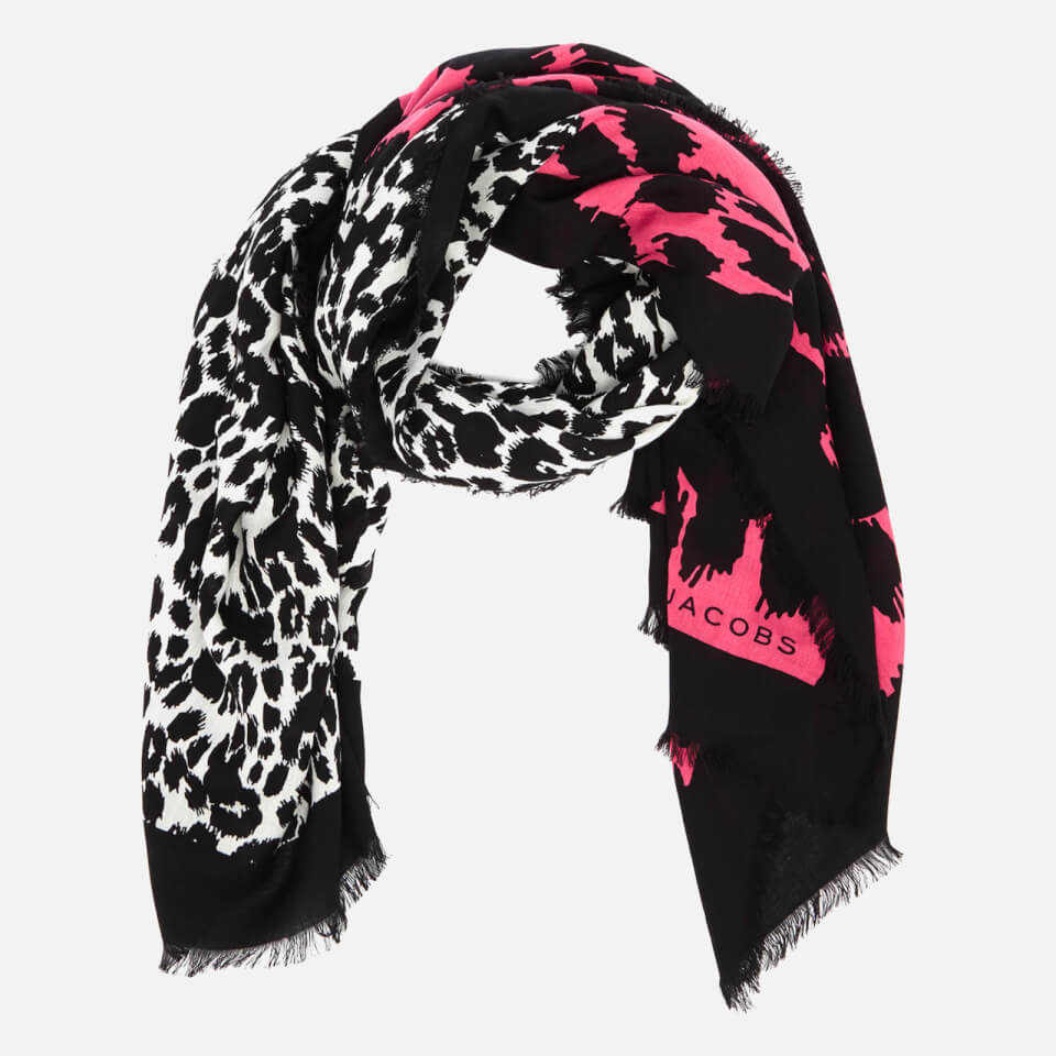 Marc Jacobs Women's Dotted Leopard Stole Scarf - Bright Pink