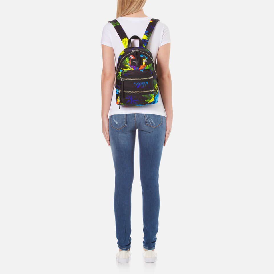 Marc Jacobs Women's Parrot Printed Biker Mini Backpack - Black Multi