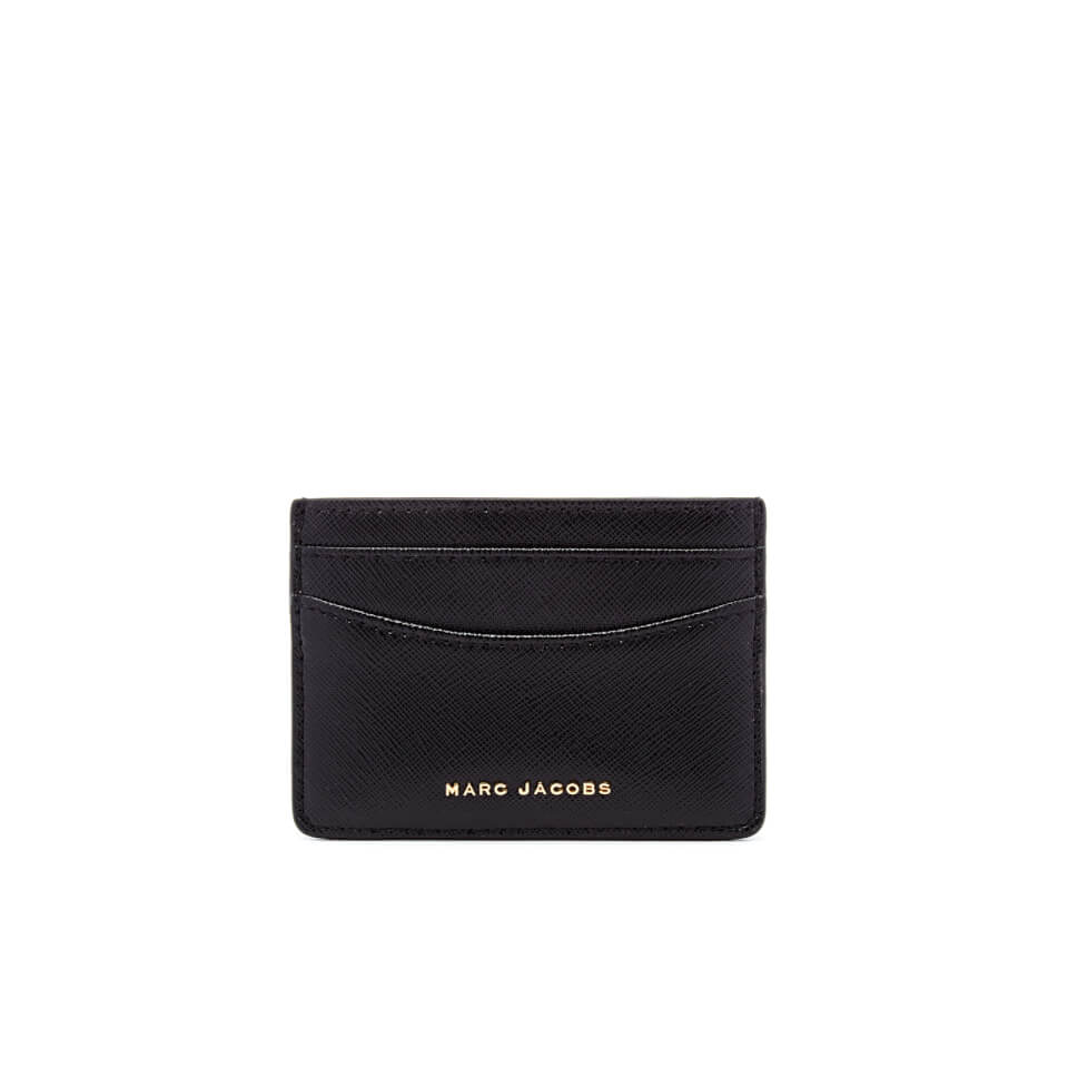 Marc Jacobs Women's Saffiano Bicolour Leather Card Case - Black/Mink
