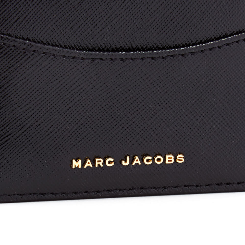 Marc Jacobs Women's Saffiano Bicolour Leather Card Case - Black/Mink