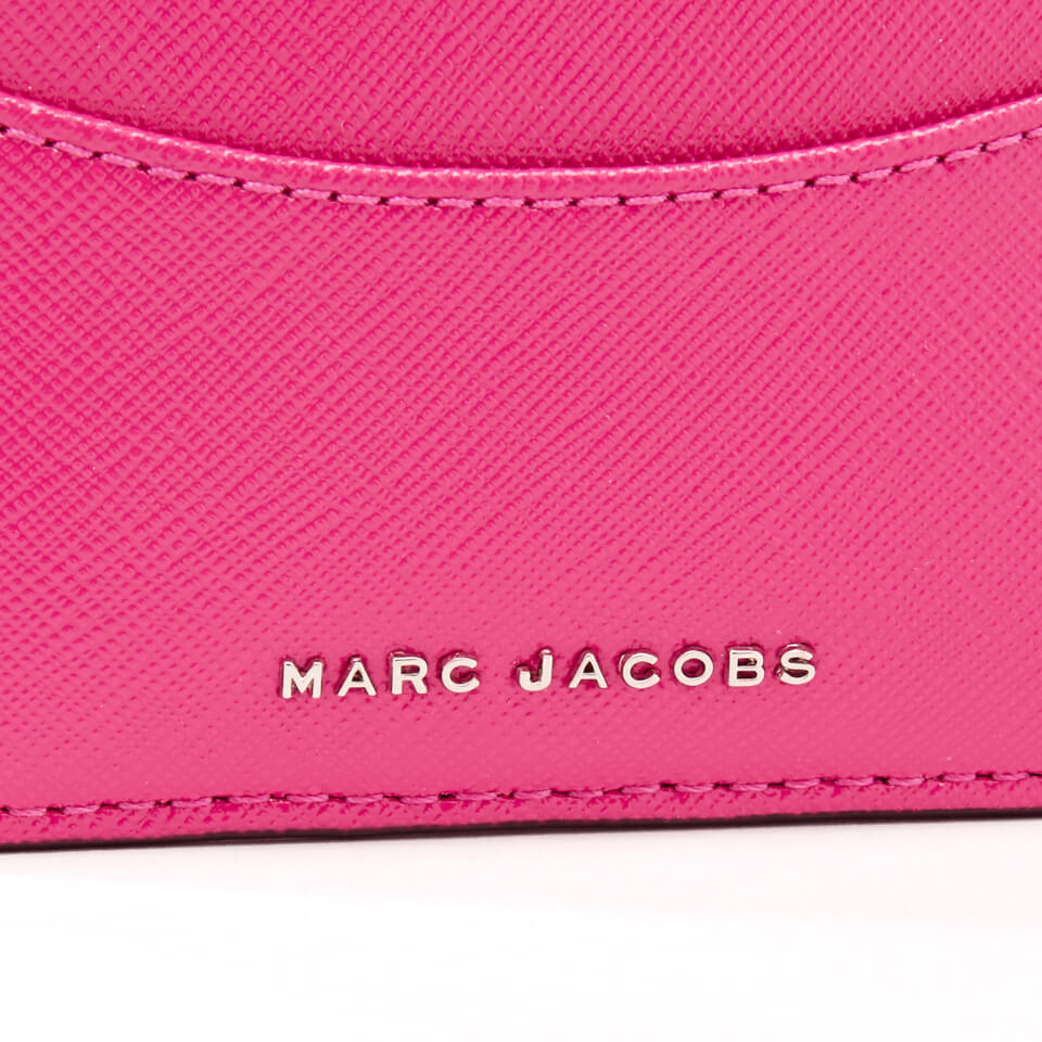 Marc Jacobs Women's Saffiano Bicolour Leather Card Case - Magenta/Pink