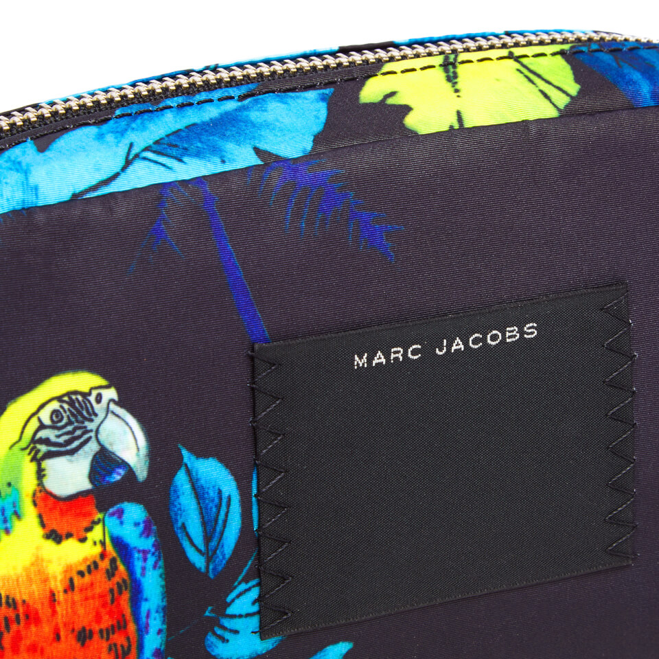 Marc Jacobs Women's Parrot Printed Large Cosmetics Bag - Black Multi