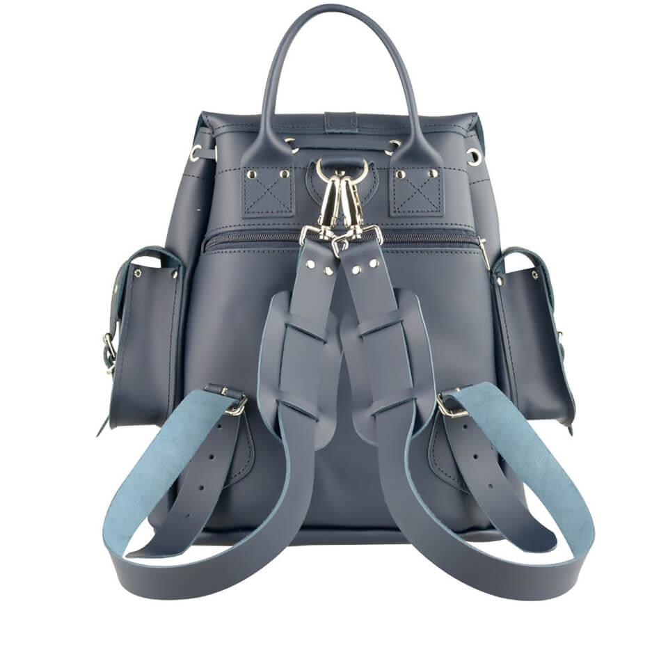 Grafea Women's Midnight Medium Leather Backpack - Blue