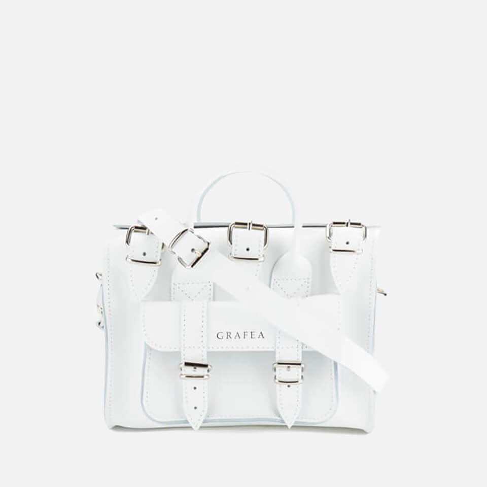 Grafea Women's Baby Luna Leather Shoulder Bag - White