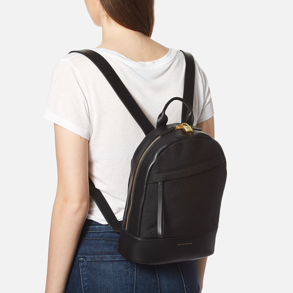WANT Les Essentiels de la Vie Women's Mini Piper Backpack - Black Crepe/Jet Black