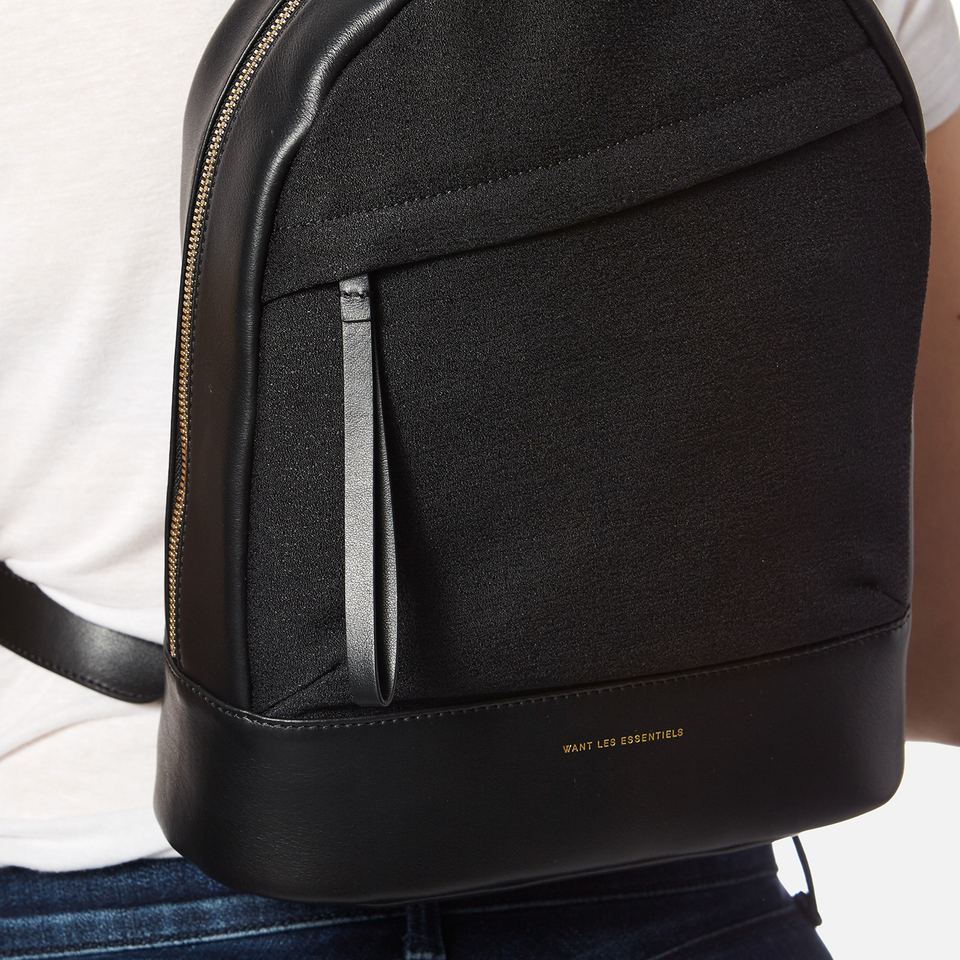 WANT Les Essentiels de la Vie Women's Mini Piper Backpack - Black Crepe/Jet Black
