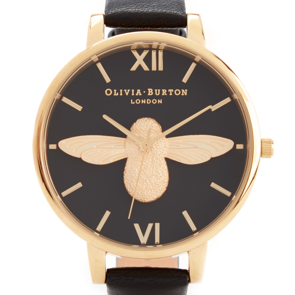 Olivia Burton Women's Bee Watch - Black & Gold