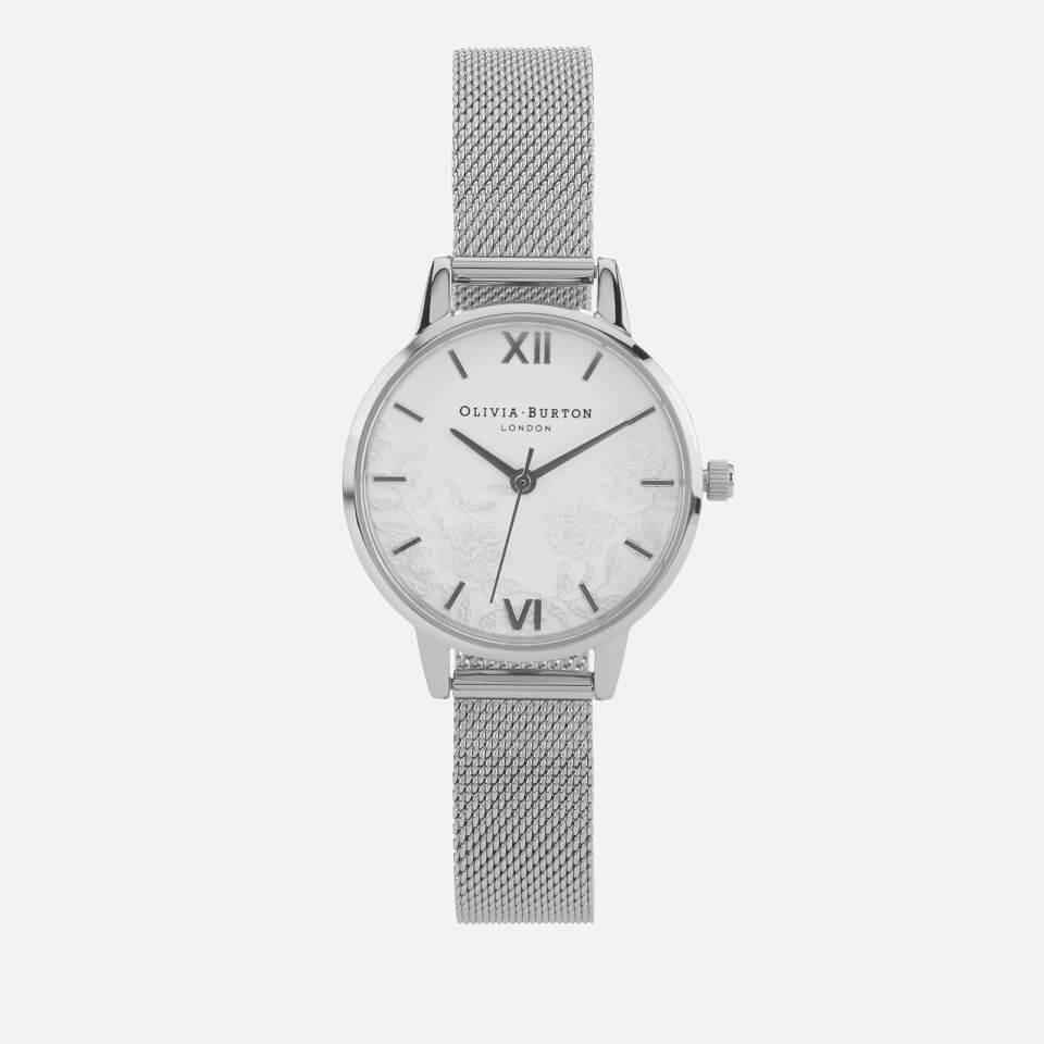 Olivia Burton Women's Lace Detail Watch - Silver Mesh