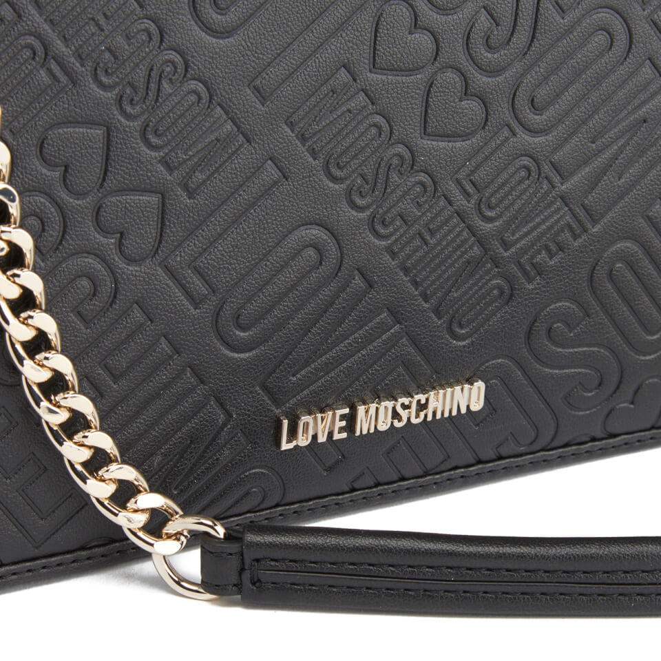 Love Moschino Women's Embossed Shoulder Bag - Black