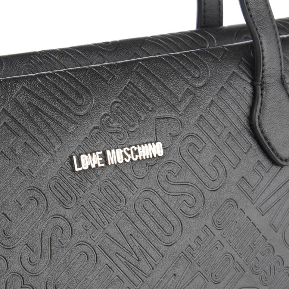 Love Moschino Women's Embossed Tote Bag - Black