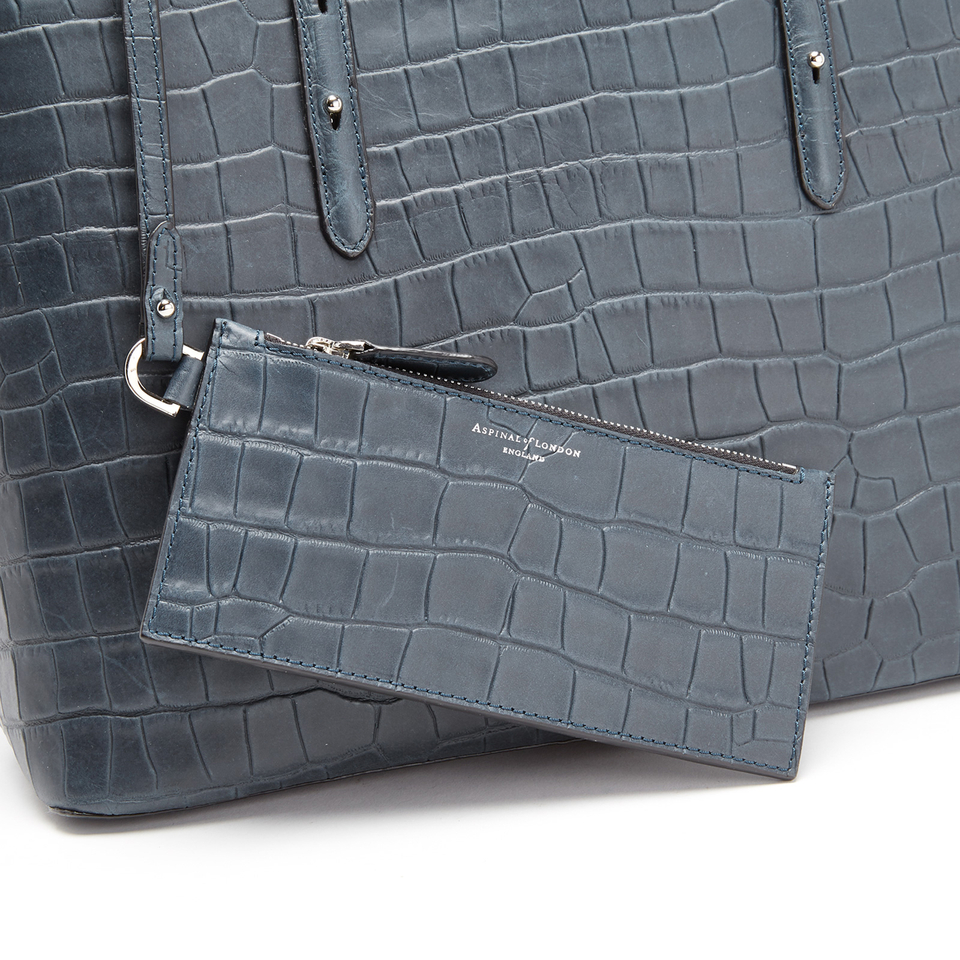 Aspinal of London Women's Regent Croc Tote Bag - Blue
