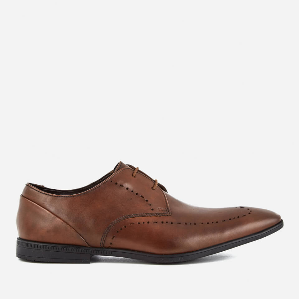 Clarks Men s Bampton Limit Leather Derby Shoes Tan Allsole