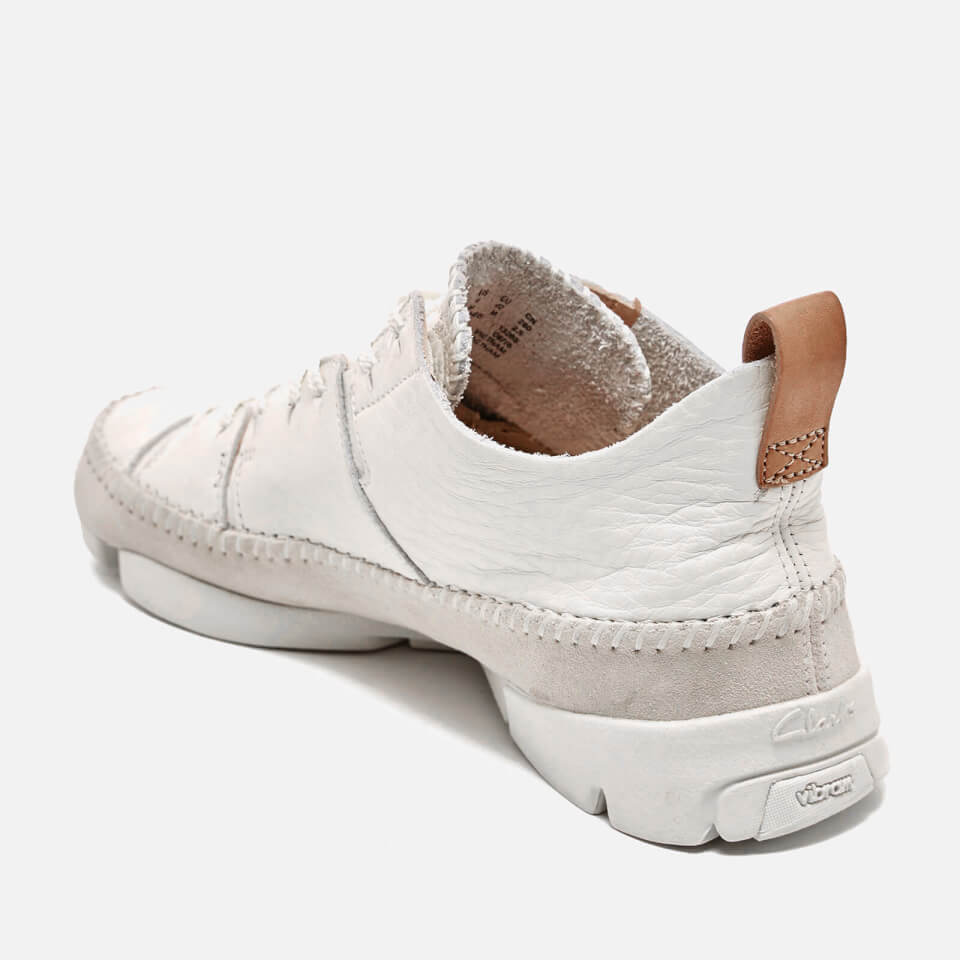 Clarks Originals Men s Trigenic Leather Trainers White Allsole