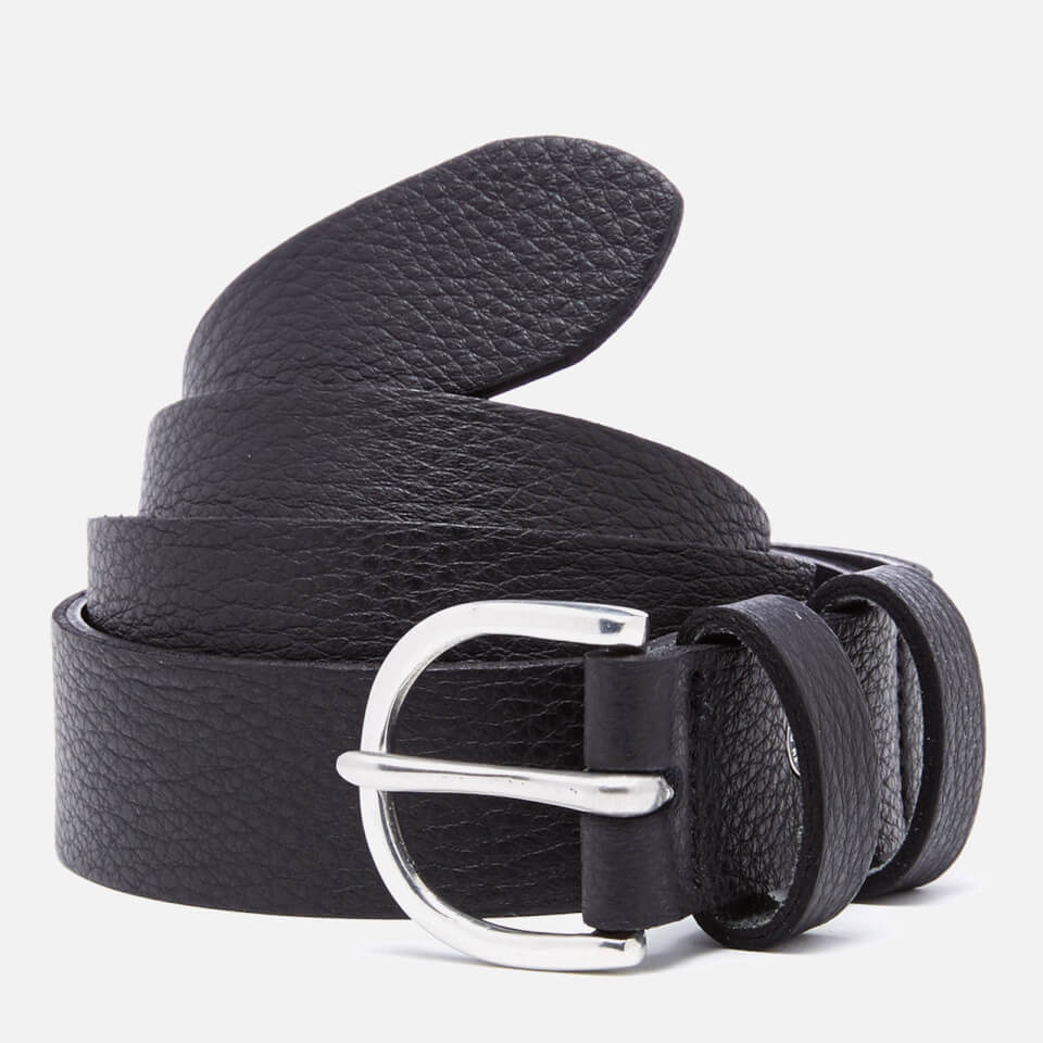Paul Smith Men's PS Leather Double Keeper Belt - Black