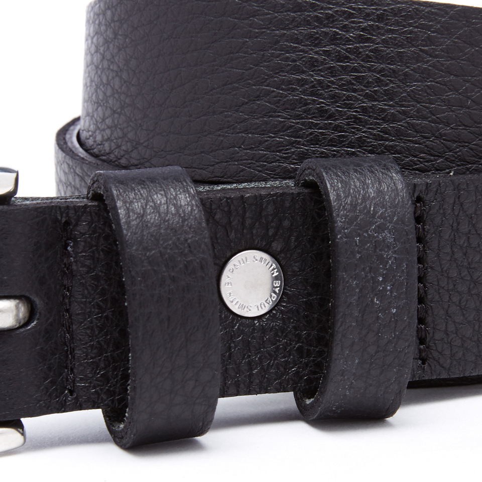 Paul Smith Men's PS Leather Double Keeper Belt - Black