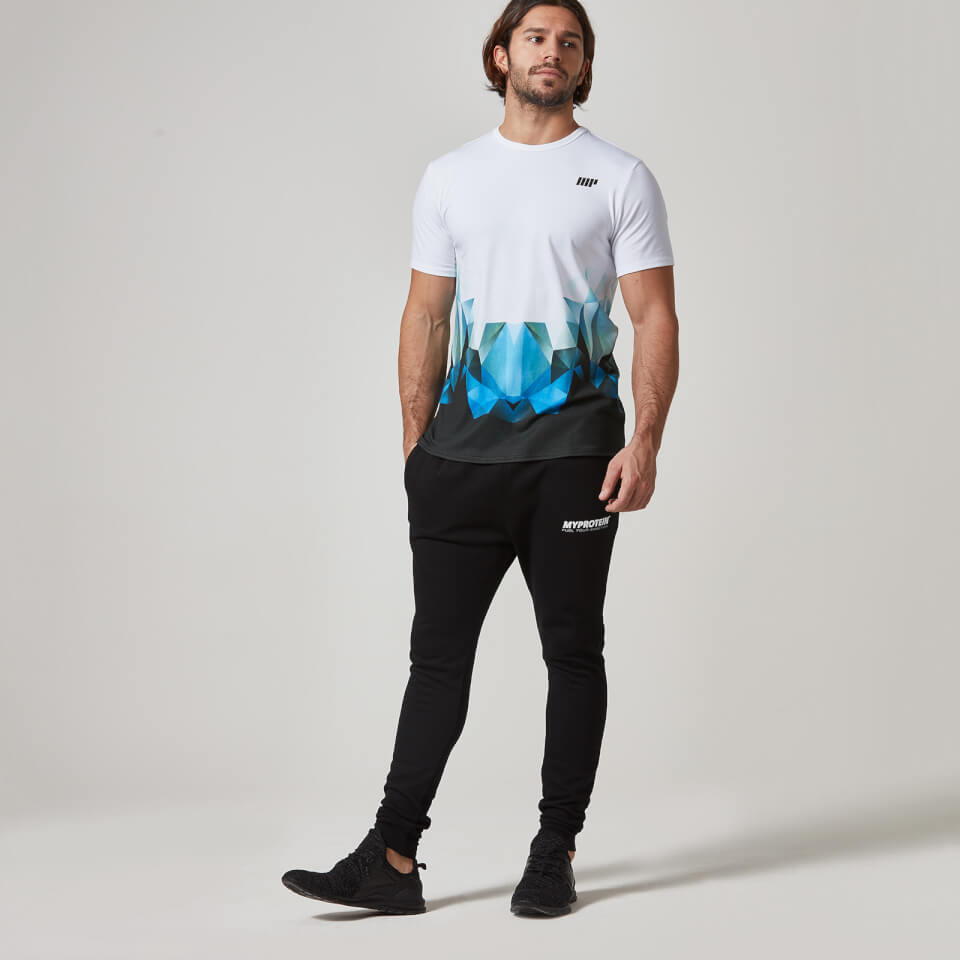Digital Geo Print T-Shirt - XL - Blue
