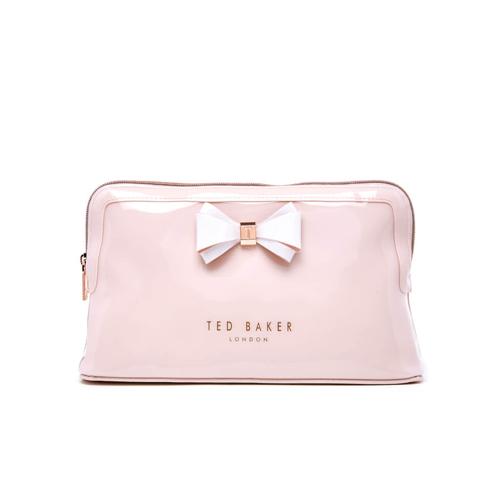 Ted Baker Women's Abbie Curved Bow Large Wash Bag - Mid Pink