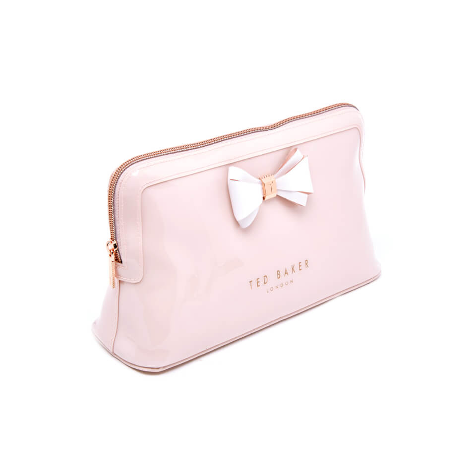 Ted Baker Women's Abbie Curved Bow Large Wash Bag - Mid Pink